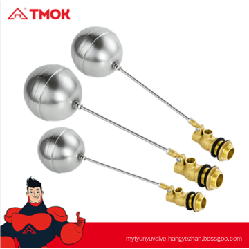 Chinese Supplier TMOK Brass Float Valve with CE Certification Brass Body Stainless Steel Stem and Ball